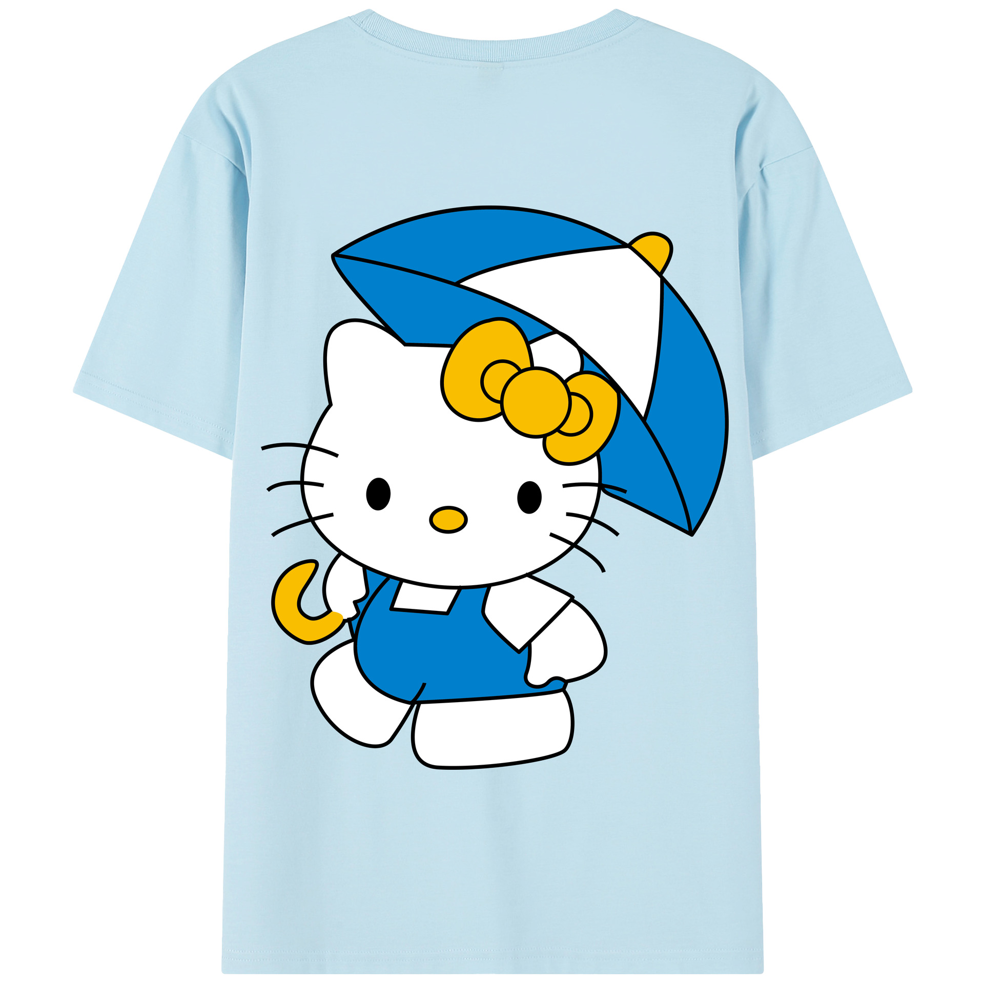 （画像用） Hello Kitty ハローキティ 綿100％半袖Tシャツ（背面プリント）